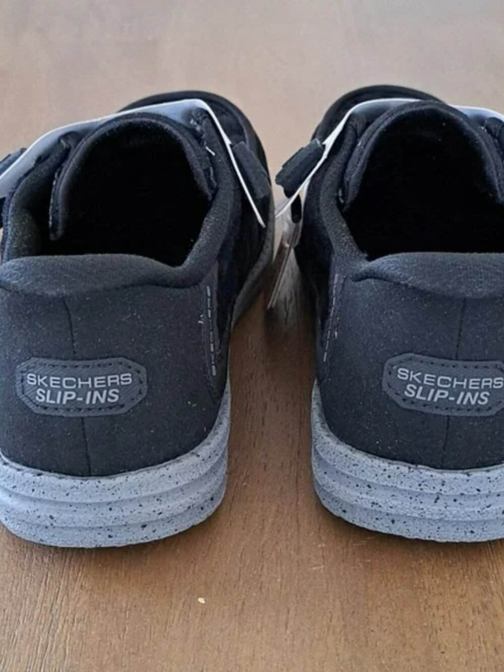 Skechers Slip-ins® Melson - Cozy Fit® Diamond Moc. - Color: Black - Size Men 7 - Picture 4 of 11